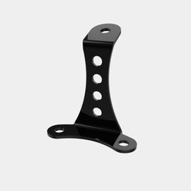 Universal No-Brow Headlight Mount, Fits 3.5" Riser Spacing, Compatible with Harley Sportster, Big Twin & Other Motorcycles (Gloss Black)