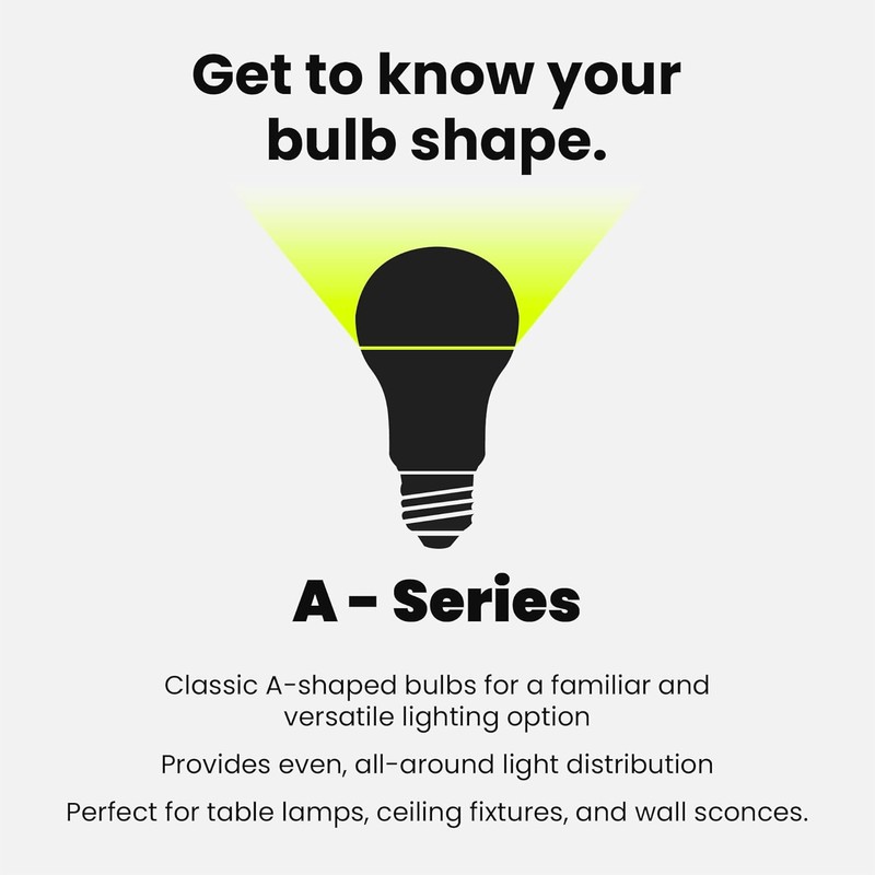 Feit Electric A19 LED Light Bulb, 60W Equivalent, Dimmable, 800