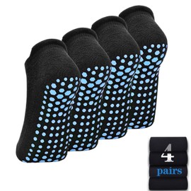 ELUTONG Pilates Ballet Barre Yoga Socks 1-4 Pack Non Skid Slip Sticky Grippers Socks for Women