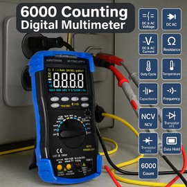 Multimeter Digital AP-770HC APP 6000Counts Auto/Manual Range Current Meter Multi Tester NCV Current Resistance Temperature Capacity Diode hFE Continuity Working Cycle