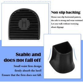 Oruola 10 Pairs High Heel Protectors,Anti - Slip and Anti - Noise Heel Stoppers for High Heels, Silicone Heels Caps Shoes, Suitable for Wedding Lawn Outdoor Activities (Black, Transparent Color)