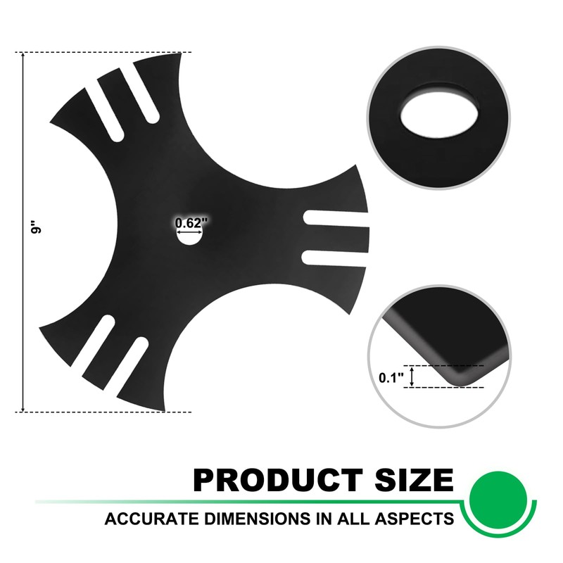 Andorm Star Edger Blades 9 x 5/8 Center Hole Universal