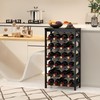 MOGELAFOO 6 Tier Bamboo Wine Rack Freestanding Floor, 24 Bottles