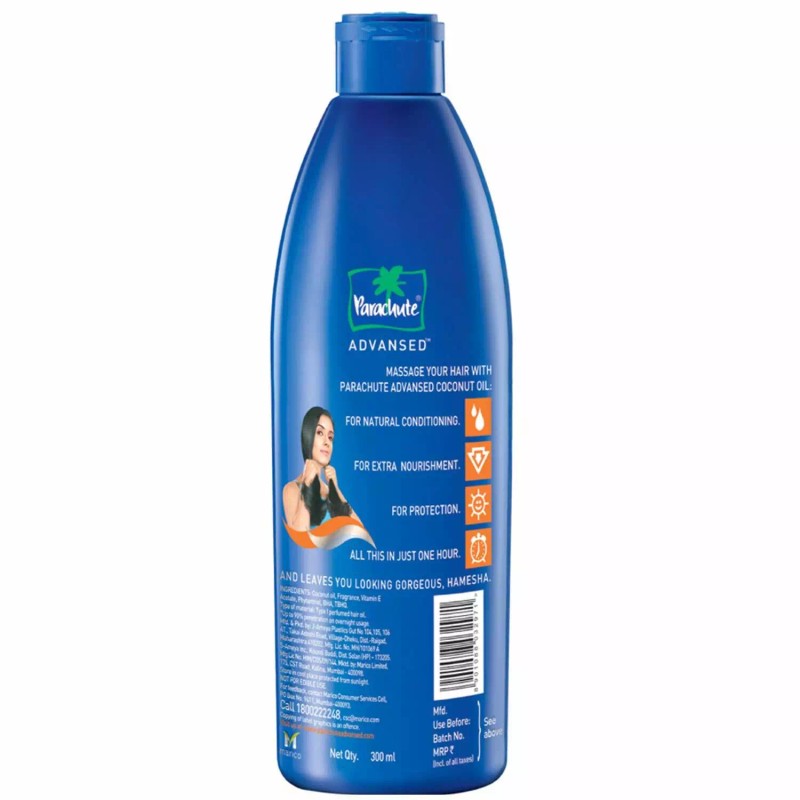 Parachute Advanced Coconut Hair Oil- 300ml - US seller-Multi Pack