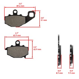 Caltric Brake Pads for Kawasaki ZX1100 GPZ1100 1995 1996 1997 Front Rear Motorcycle Pads
