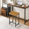 HOOBRO Bar Stools,25.4" Saddle Stools with PU Upholstery, Counter Height