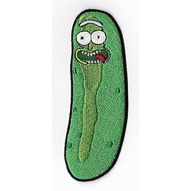 Rick and Morty Patch (12cm) Pickle Rick Embroidered Iron/Sew On Badge Patch Souvenir DIY Costume