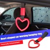 2PCS Tsurikawa Rings Heart-Shaped Car Hand Strap, Rear Bumper Warning