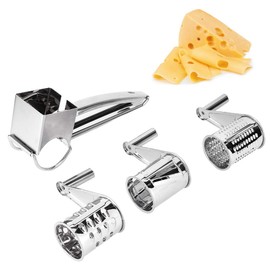 Cheese Grater, Cheese Planing Tool, Hand Cranked Cheese Shredder Cheese Slicers Cheese Slicing Tool for Restaurant Home Kitchen