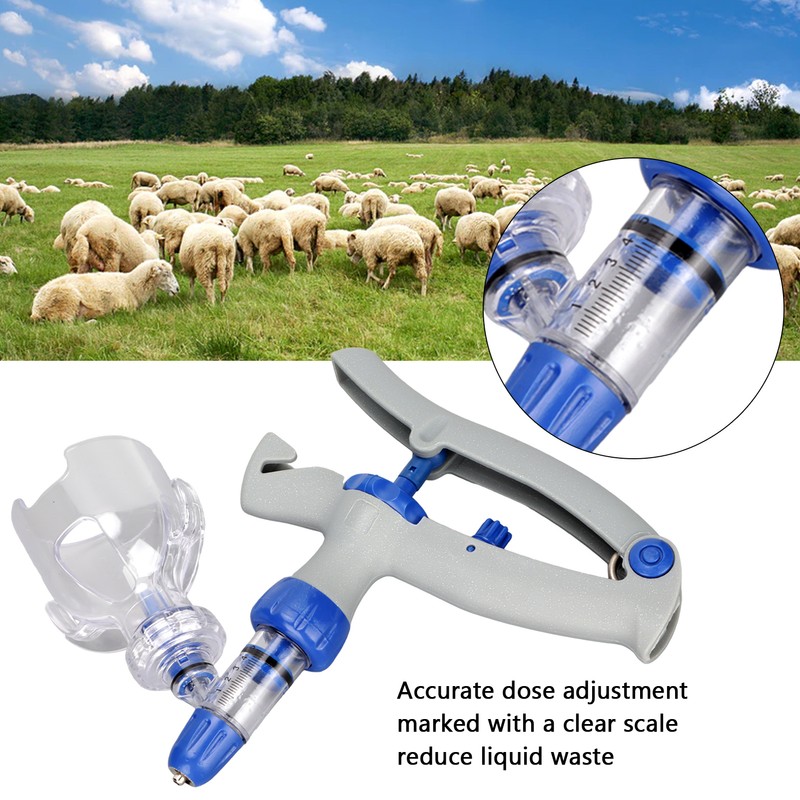 Livestock Syringe Injector 5ml Continuous Adjustable Accurate Animal Injector for