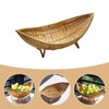 UPKOCH Woven Rattan-Style Serving Basket - 29cm / 11.4in Plastic