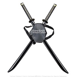 Munetoshi Dual 41" Katana Dual Blade Set Stainless Steel Leather Back Carrying Harness