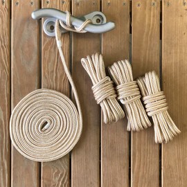 Gen3 Marine Double Braid Boat Dock Line 4 Pack 3/8" x15 Feet Mooring Lines Nylon Rope