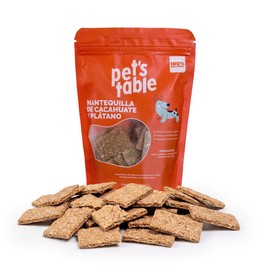 Pet's Table Premios para Perros Y Gatos Premios de Avena y Mantequilla de Cacahuate - Sin Gluten, Sin Aditivos, Sin Conservadores – 160g