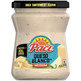 Undisclosed Pace Queso, Queso Blanco Cheese Dip, Great for Nachos, 15 oz Jar