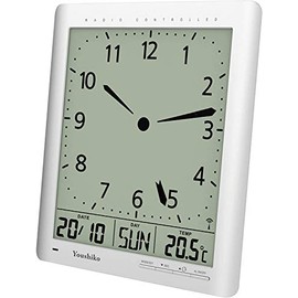 Youshiko Radio Control (UK & Ireland Version/Premium Quality/Clear Display) Digital Analog Style Silent Wall Clock