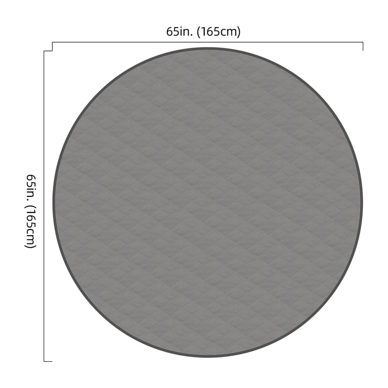 CoolShields Washable Round Puppy Dog Pee Pad, 65" Extra Large,