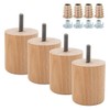 MOLLY MALOU 4 x M8 Wooden Natural Legs with four