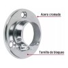 HERRAJES GA Brida Cromada Para Tubo Redondo De Closet 10