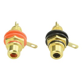 WMYCONCONG 14 PCS RCA Female Phono Panel Mount Chassis Socket Jack Connector for Amplifier Audio Terminal RCA Plug