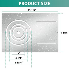 13 Inch New Construction Mounting Plate with 3/4/6 Inch Round Hole Rough in Bracket, Flat Steel Rough in Wafer Light Bracket, Shallow LED Recessed Lighting Housing (6 Pack)
