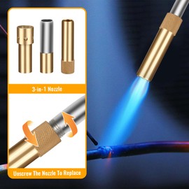 DOMINOX 2 Packs Propane Torch, High Intensity Trigger Start Gas Torch Head for Propane, MAP and MAPP Tank, Soldering Torch for Ignition, Barbecue, Lighting, Soldering