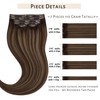 Caliee 22Inch Clip in Hair Extensions Real Human Hair 7Pcs