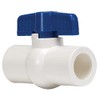 Homewerks VBVP40E3B Ball Valve PVC Schedule 40, x Solvent, 1/2-Inch,