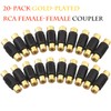 Warmstor 20 Pack RCA Female to Female Coupler Audio Video