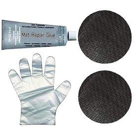 Galactic Xtreme - Trampoline Mat Repair Kit - 4 Inch Round Patches & Glue Tube with Disposable Glove - Repair Holes Tears