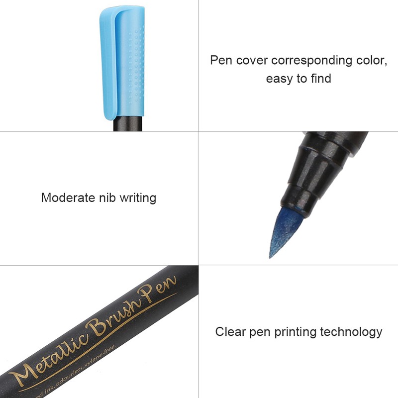10pcs Paint Marker Metal Soft Head Water Based Marker DIY
