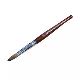 KOLINSKY Super Linda Kolinsky  ENGLAND Acrylic Nail Brush Red Wooden Handle NO CRIMPED - #18