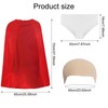 GWAWG Long Red Cape with Hook & Loop Fastening, Bald