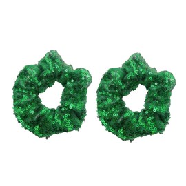 FRCOLOR 4pcs Sequin Hair Ties Christmas Hair Bands for Washing Face for Girls and Women for Parties and Everyday Use Stylish and Vibrant Design