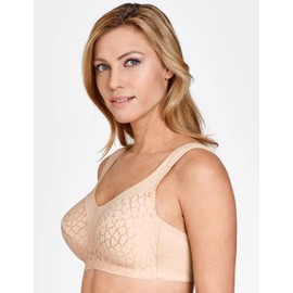 Miss Mary of Sweden Lovely Jacquard Womens Full Coverage Non-Wired Bra Beige