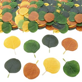 ParPix Pack of 100 Colourful Artificial Eucalyptus Leaves Confetti, Large 7.5 cm Confetti Eucalyptus Leaves, Table Decoration Wedding Eucalyptus Confetti, Eucalyptus Decorative Leaves Confetti, Green