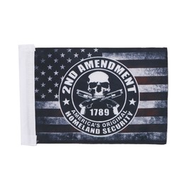 Espear Antique US Flag 2ND Amendment Flag Motorcycle Flag Replacement 6" x 9" Flag with 4/5" Sleeve for 3/8" Flagpole(1 Piece)