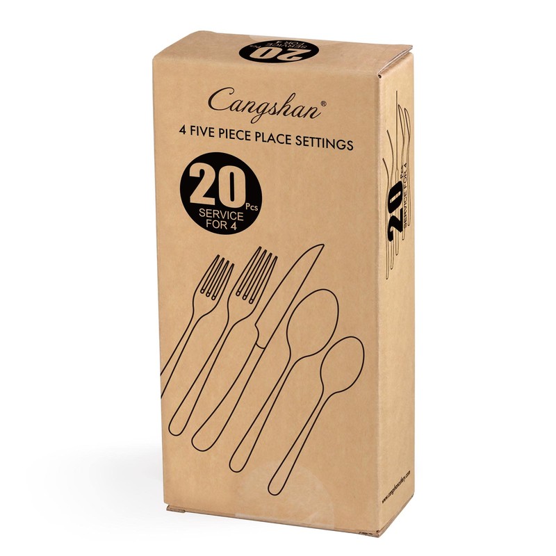 Cangshan 1027013 Rain II Series 20-Piece Stainless Steel 18/10 Forged