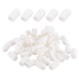 DMiotech 200 Pack 5/16" ID White Screw Thread Protectors Rubber End Caps Bolt Covers for Screw Bolt Furniture Pipe