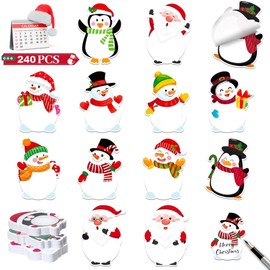 Pack of 12 Christmas Sticky Notes, Bullet Journal Sticky Notes, Mini Sticky Notes Christmas, Notepad Christmas, Sticky Notes Christmas Notes Snowman 12 Pieces