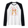 Hamster Happy Easter Egg Hunt Bunny Ear Hamster Easter Raglan