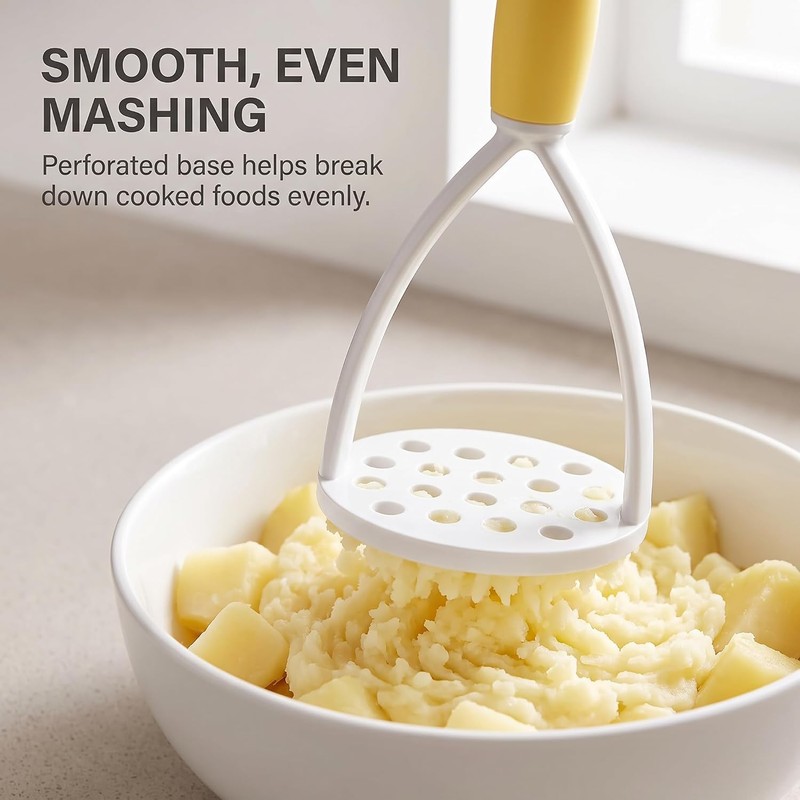5Pcs Random Color Manual Silicone Potato Masher, Cooking Utensils Masher,