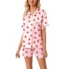 Schbbbta Silk Pajamas Set for Girls Satin Button Down Sleepwear