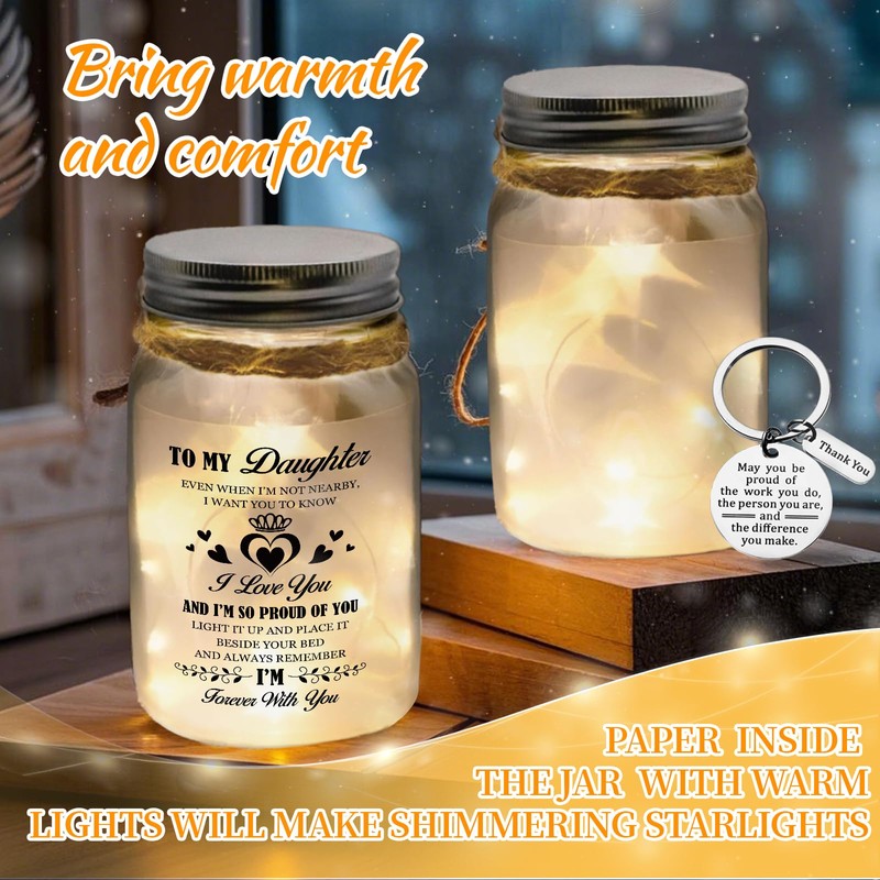 Birthday Gifts for Daughter, Mason Jar Night Light, Gifts for