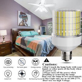 NS 2 Pack 700W Equivalent 8800 Lumens 70W LED Corn Light Bulbs E26 /E39 Base 5000K Neutral White for Home Garden Garage Backyard Street Office Yard Warehouse Work Shop High Bay Gym Lighting