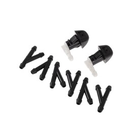 PARSKILO Windshield Washer Nozzle for Honda Pilot 2009-2015 Front W/ 6 Pcs Y Hose Connector Car Black Plastic 1 Set Benefit