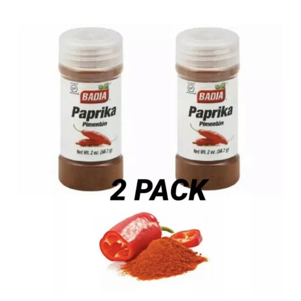 2 Pack- Badia Paprika/Pimenton  2oz Jars Gluten Free /New Sealed