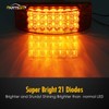 Partsam 2pcs 6" Rectangle Amber 21LED Marker Light Turn Signal