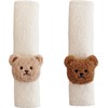 Car Seat Belt Covers, White Teddy Bear Design, 2-Piece Shoulder