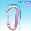 2 Pack Pink Carabiner Clip, 3" Aluminum Alloy Caribeener D